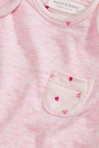 Pink Strawberry T-Shirts Two Pack (0mths-2yrs)